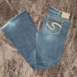 Women's Silver Flare Jeans